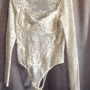 White lace bodysuit